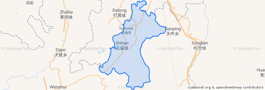 Mapa de ubicacion de Shihao.