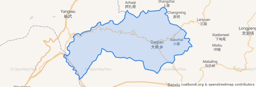 Mapa de ubicacion de Daqiao.