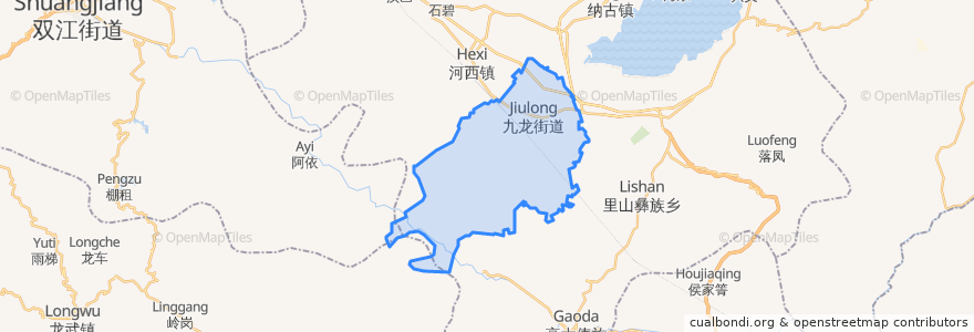 Mapa de ubicacion de 九龙街道.