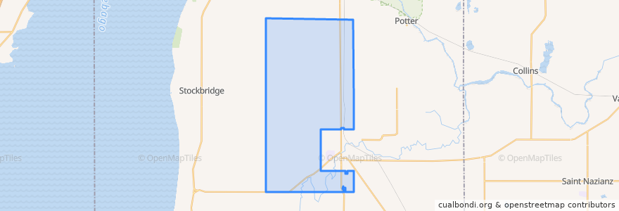 Mapa de ubicacion de Town of Chilton.