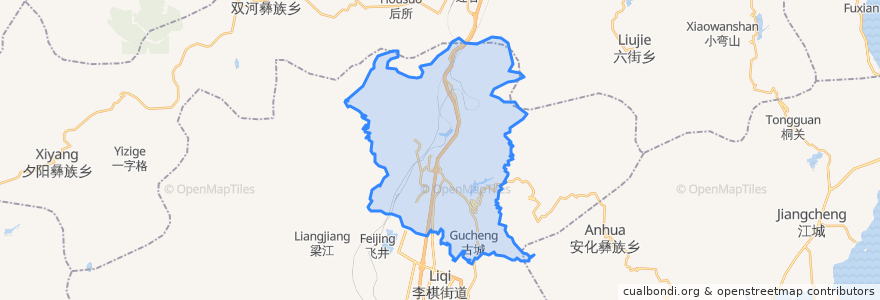 Mapa de ubicacion de 北城街道.