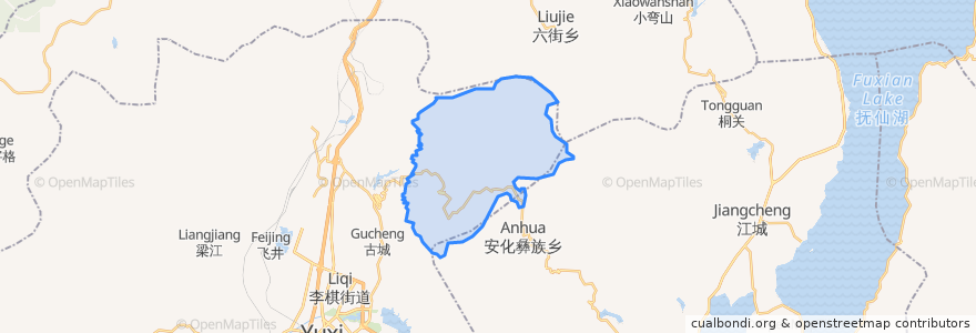 Mapa de ubicacion de 小石桥彝族乡.