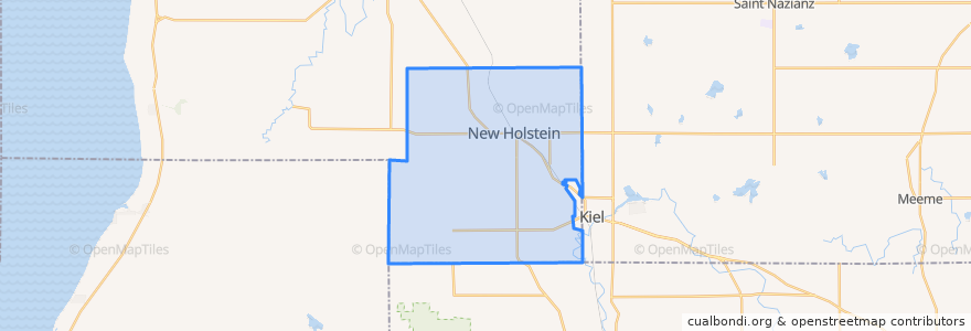 Mapa de ubicacion de Town of New Holstein.
