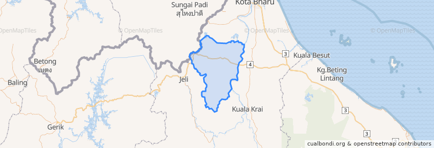 Mapa de ubicacion de Tanah Merah.
