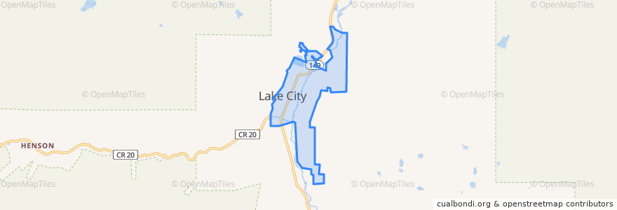 Mapa de ubicacion de Lake City.