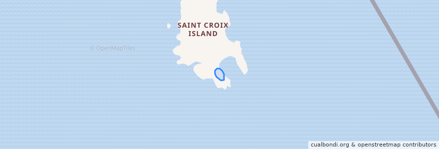 Mapa de ubicacion de Saint Croix.