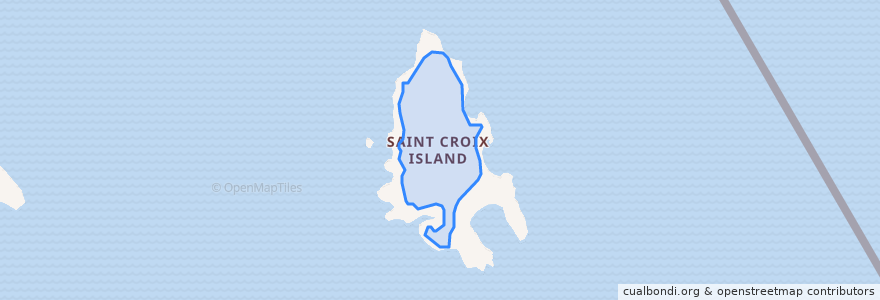 Mapa de ubicacion de Saint Croix.