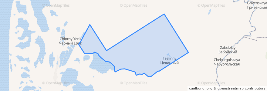 Mapa de ubicacion de Целинное сельское поселение.