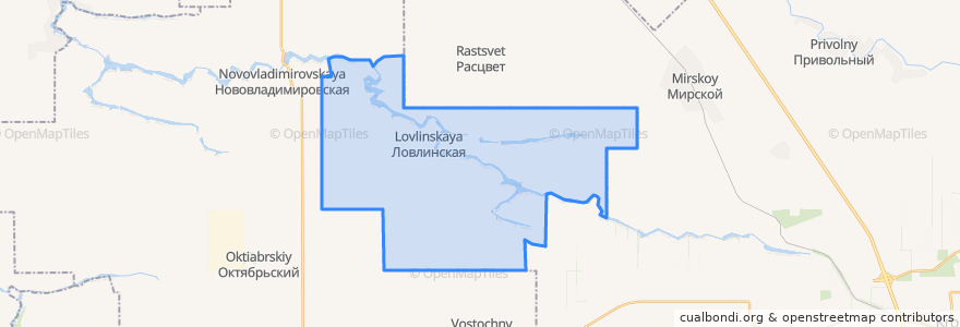 Mapa de ubicacion de Ловлинское сельское поселение.