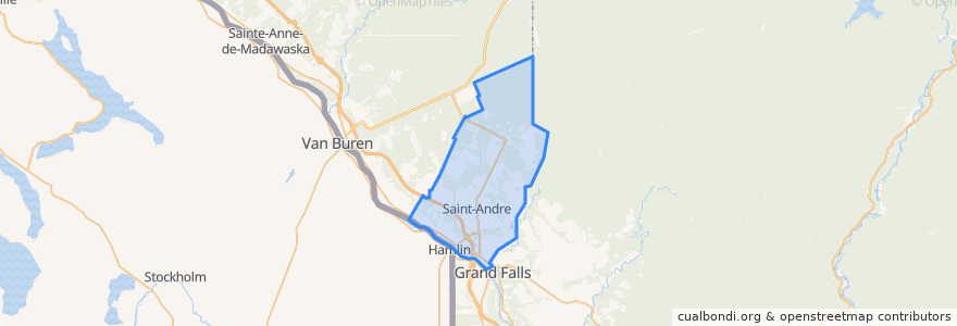 Mapa de ubicacion de Saint-Andre Parish.