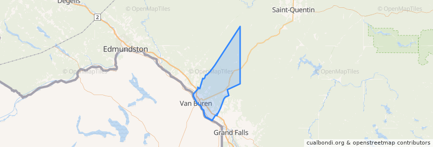 Mapa de ubicacion de Saint-Leonard Parish.
