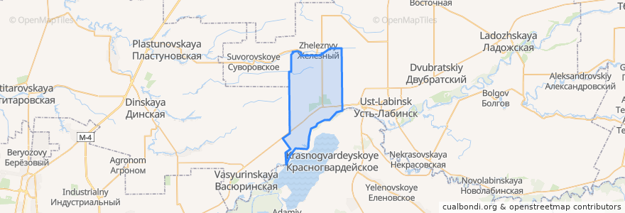 Mapa de ubicacion de Воронежское сельское поселение.