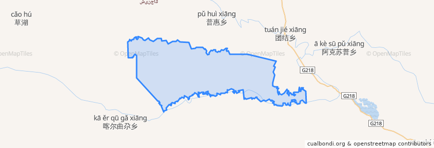 Mapa de ubicacion de 墩阔坦乡 دۆڭقوتان يېزىسى.