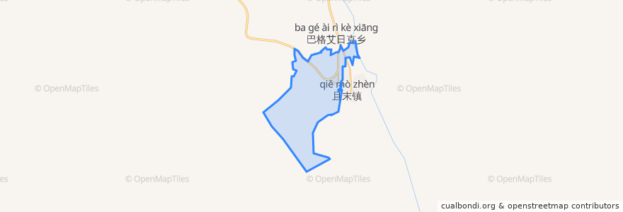 Mapa de ubicacion de 托格拉克勒克乡 توغراقلىق يېزىس.