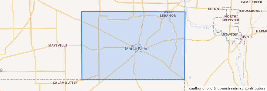 Mapa de ubicacion de Paint Township.