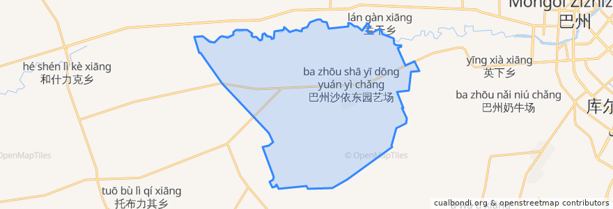 Mapa de ubicacion de 巴州沙依东园艺场 سايدۆڭ باغۋەنچىلىك مەيدانى.