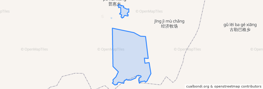 Mapa de ubicacion de 普惠牧场 پۇخۇي چارۋىچىلىق مەيدانى.