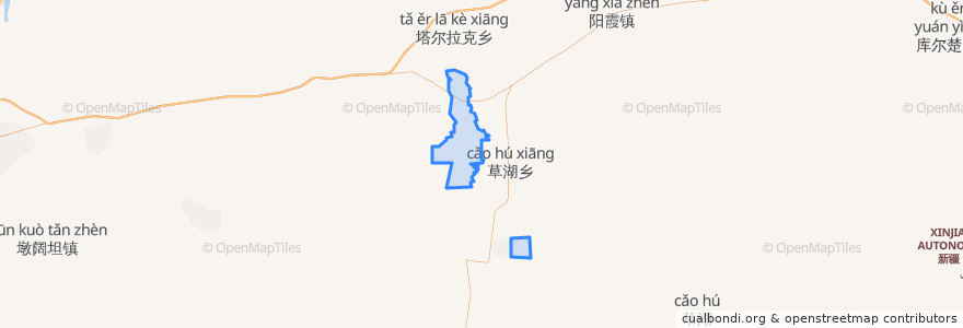 Mapa de ubicacion de 哈尔巴克乡 قارىباغ يېزىسى.