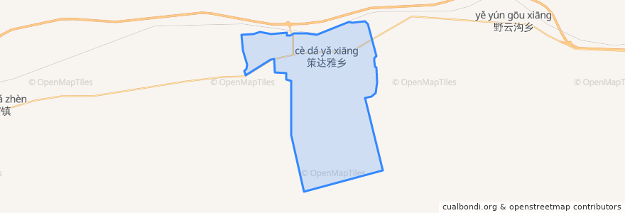 Mapa de ubicacion de 策达雅乡 چېدىر يېزىسى.