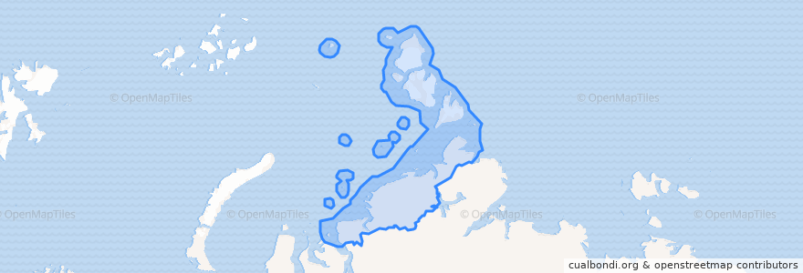 Mapa de ubicacion de городское поселение Диксон.