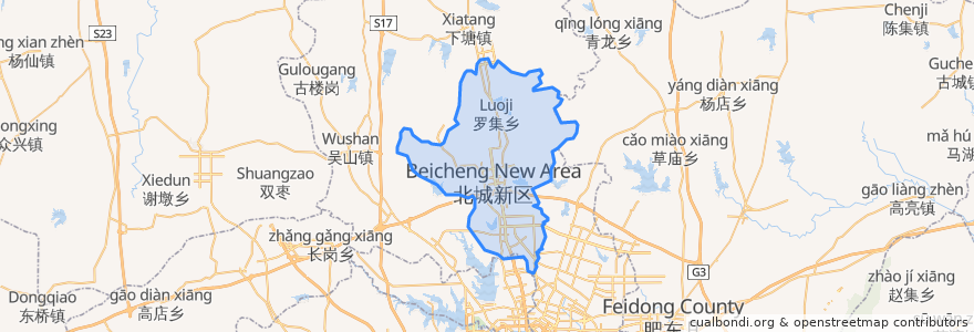 Mapa de ubicacion de Shuangdun.