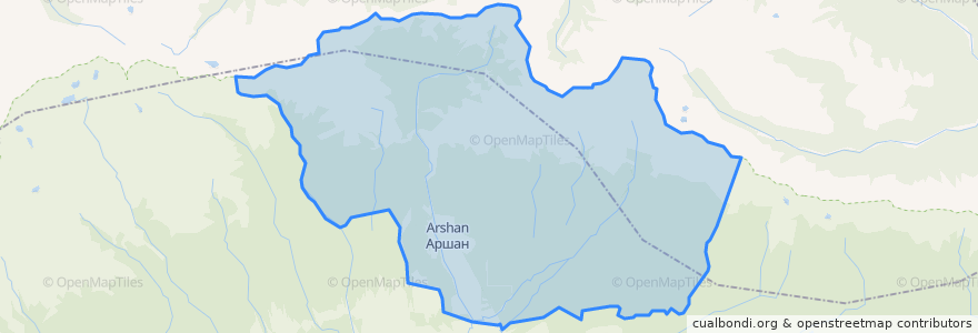 Mapa de ubicacion de сельское поселение Аршан.