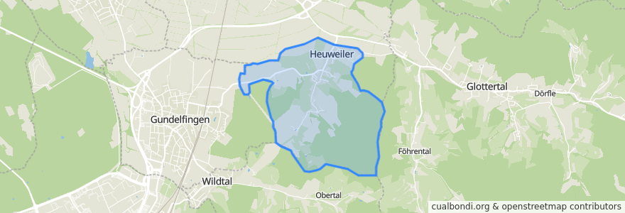 Mapa de ubicacion de Heuweiler.