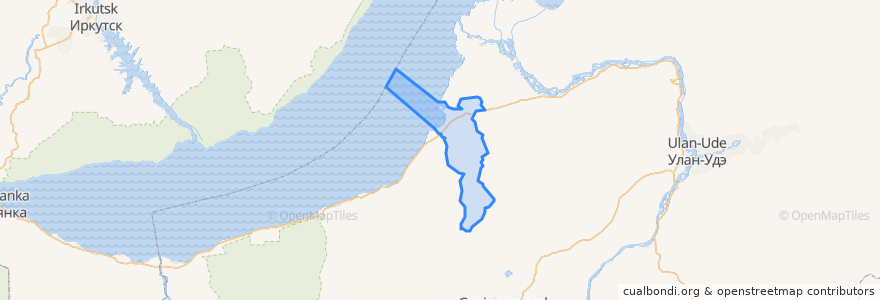 Mapa de ubicacion de Большереченское сельское поселение.