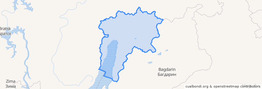 Mapa de ubicacion de Межселенные территории.