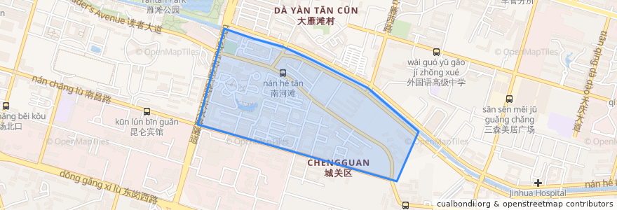 Mapa de ubicacion de 渭源路街道.