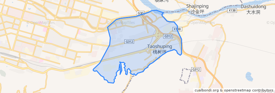 Mapa de ubicacion de 东岗街道.