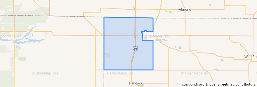 Mapa de ubicacion de Town of Plainfield.