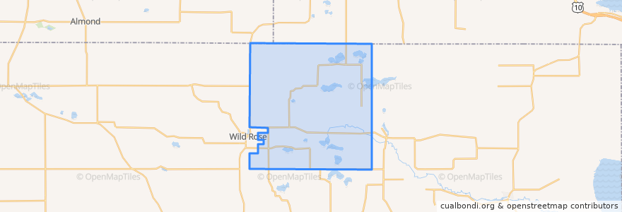 Mapa de ubicacion de Town of Springwater.