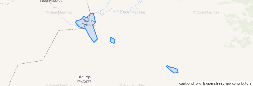 Mapa de ubicacion de Тужинкинское сельское поселение.