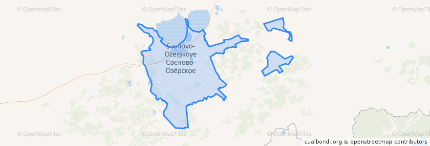 Mapa de ubicacion de Сосново-Озерское сельское поселение.