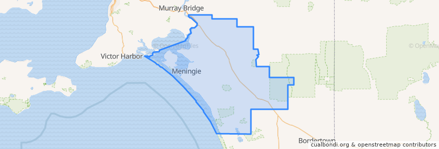 Mapa de ubicacion de Coorong District Council.