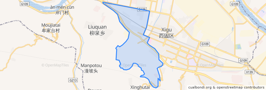 Mapa de ubicacion de 临洮街街道.