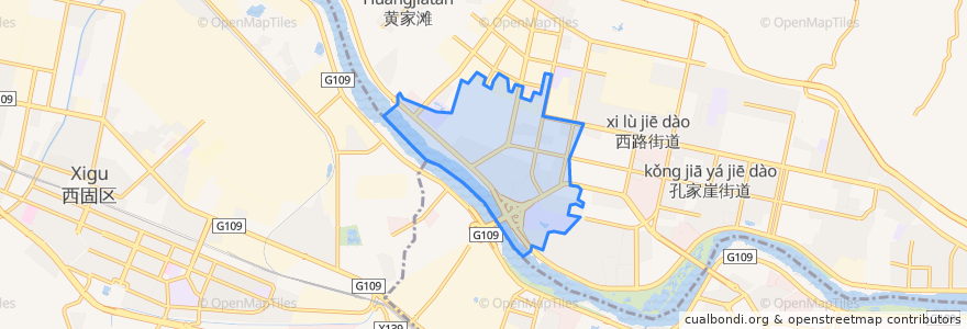 Mapa de ubicacion de 刘家堡街道.