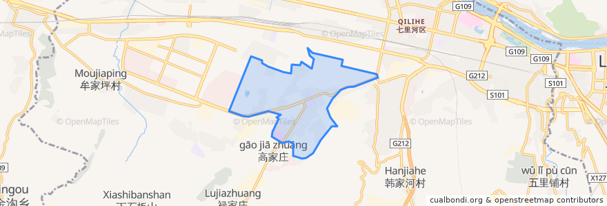 Mapa de ubicacion de 龚家湾街道.