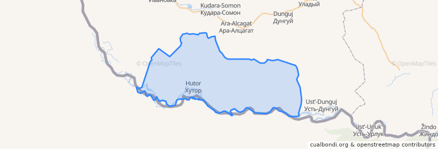 Mapa de ubicacion de Шарагольское сельское поселение.