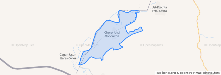 Mapa de ubicacion de Хоронхойское сельское поселение.