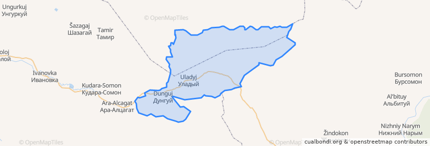 Mapa de ubicacion de Малокударинское сельское поселение.