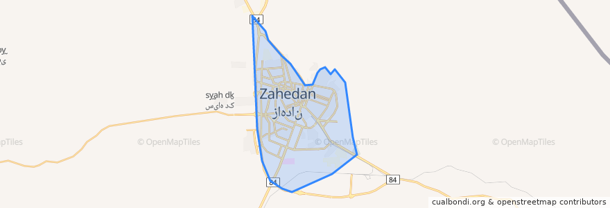 Mapa de ubicacion de شهر زاهدان.