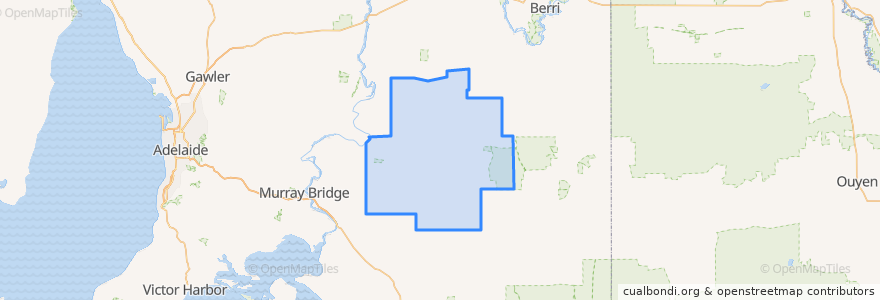 Mapa de ubicacion de The District Council of Karoonda East Murray.