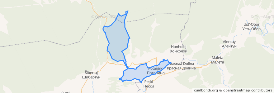 Mapa de ubicacion de Потанинское сельское поселение.