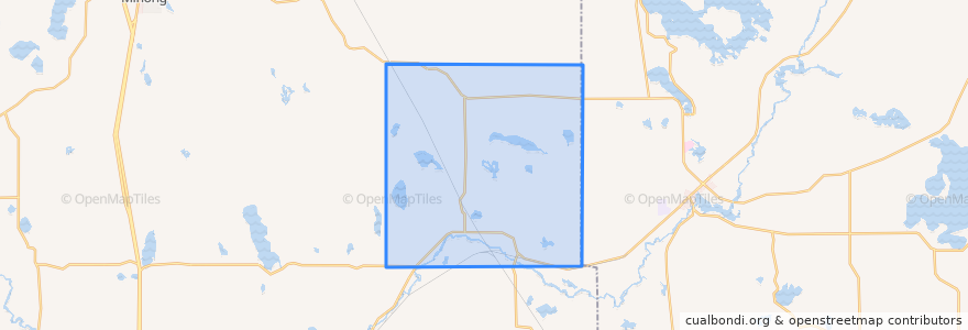 Mapa de ubicacion de Town of Stinnett.