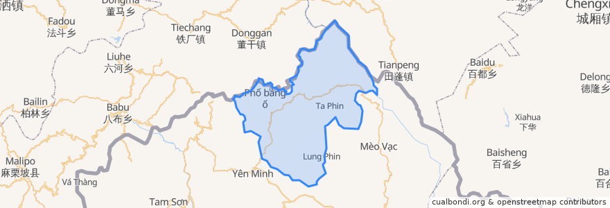 Mapa de ubicacion de Huyện Đồng Văn.