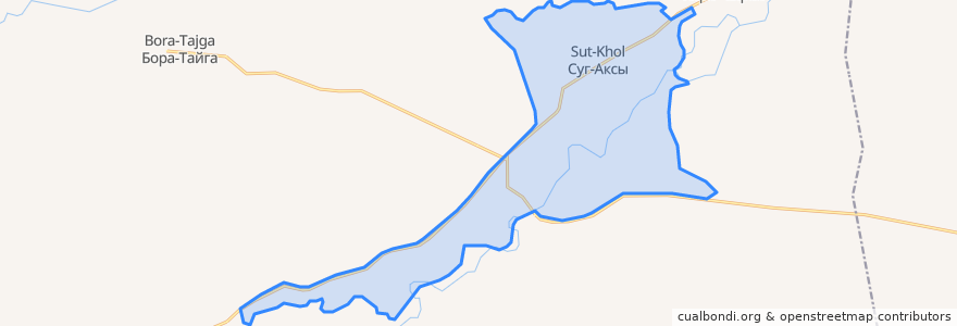 Mapa de ubicacion de сумон Суг-Аксы.