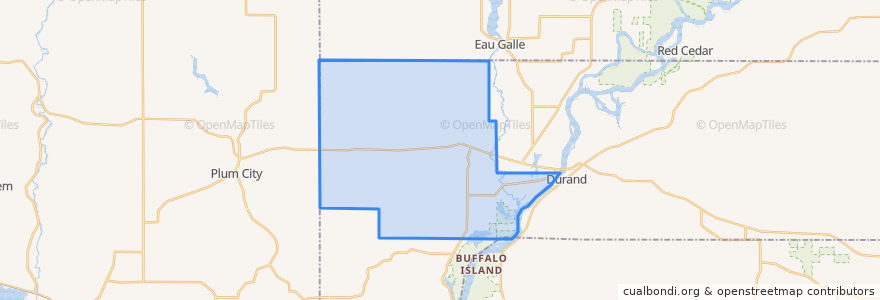 Mapa de ubicacion de Town of Waterville.