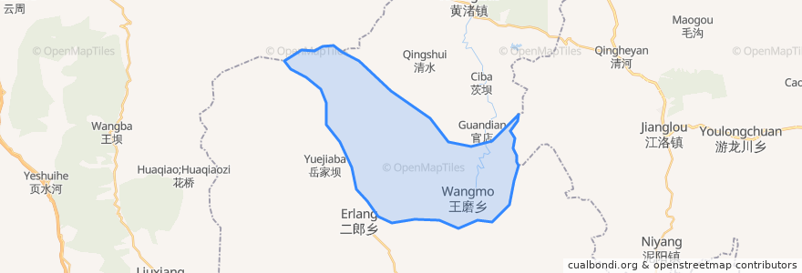 Mapa de ubicacion de 王磨乡.